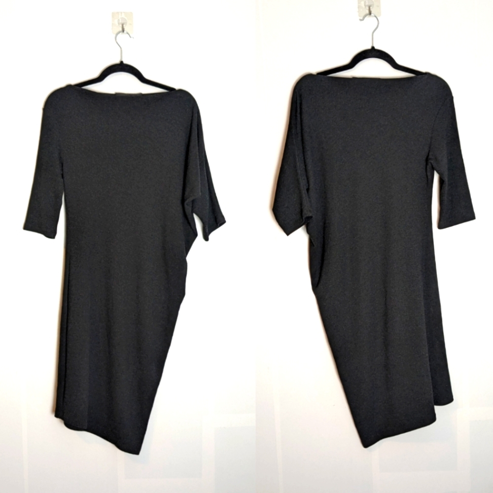 Veronique Miljkovitch Midi Dress Size S Gray Lagenlook